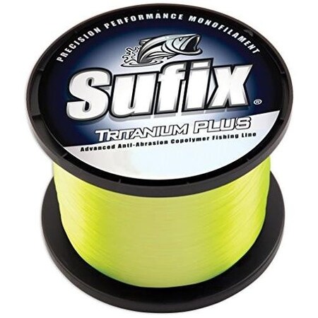 Sufix Tritanium Plus Monofilament Line 17Lb 840Yd Chartreuse 14Lb Spool 696-117CH